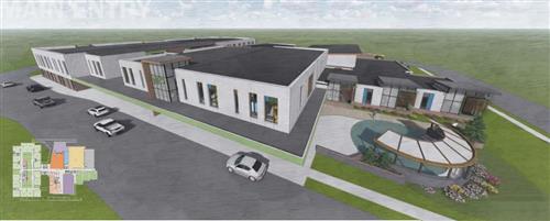  Rendering of new school building at Maple Point