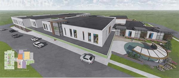 Rendering of new school building