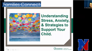  Screen image of Families Connect webinar