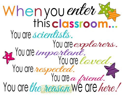 When you enter this classroom... 