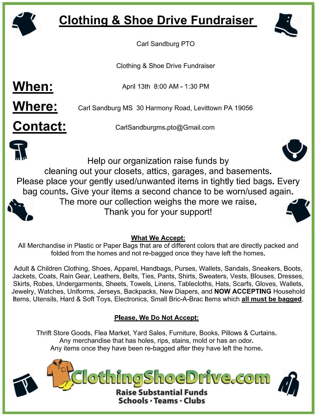 Clothing Fundraiser 