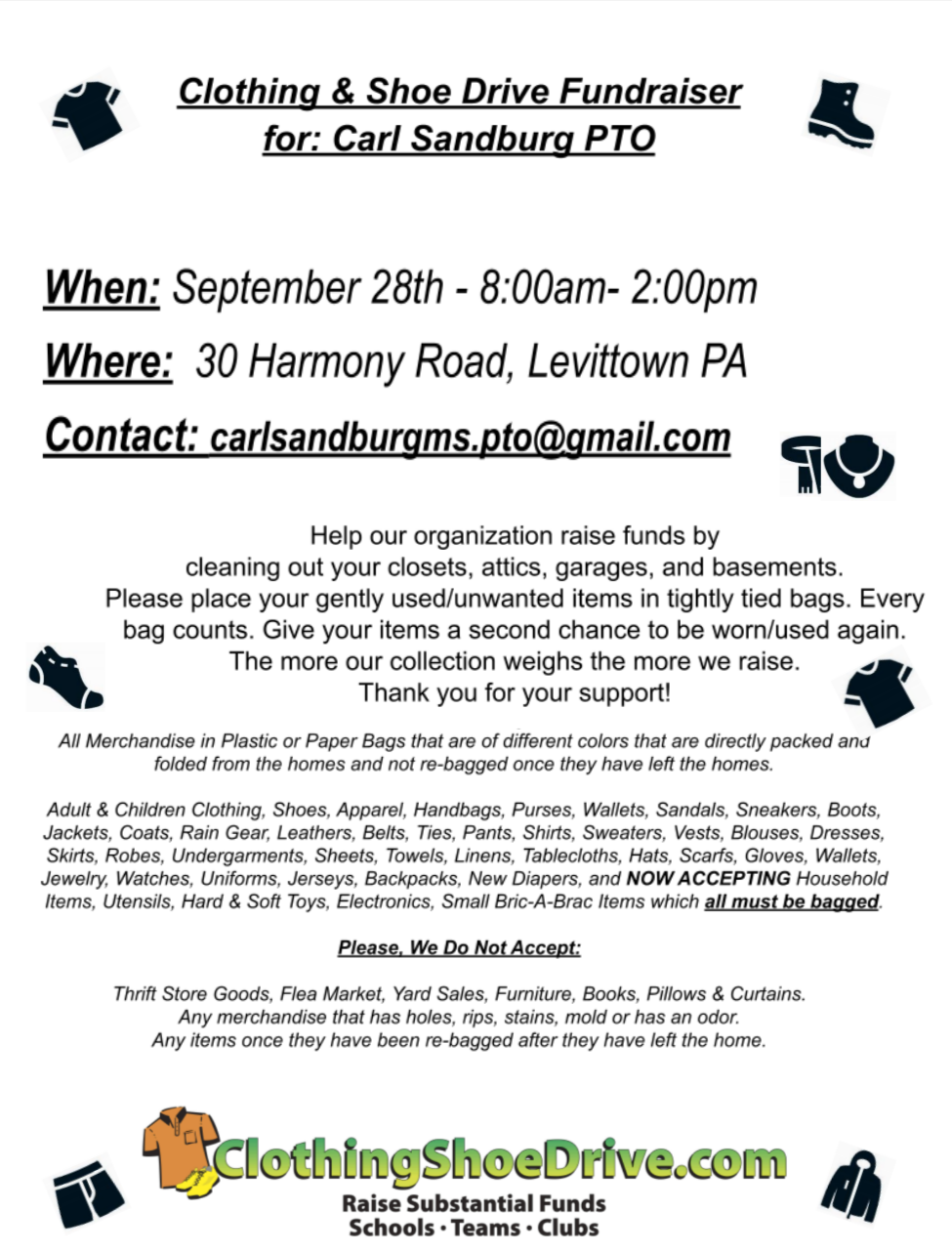 Clothing Fundraiser 