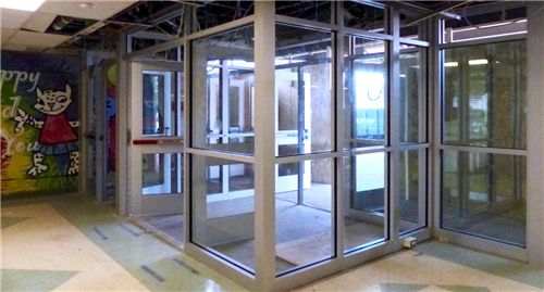 Security vestibule at Miller ES