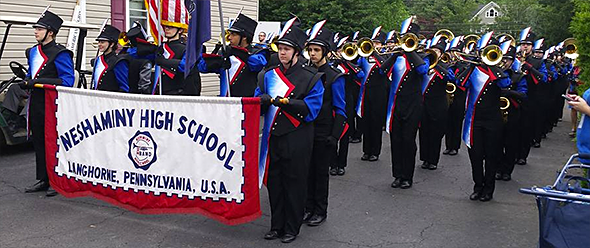 Marching Band in Langhorne Parade