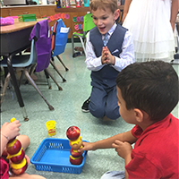 Buck Elementary students participate in a class activity