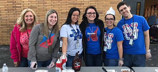 PTO volunteers at the Hoover Ice Cream Social