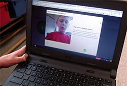 Student project on a Chromebook