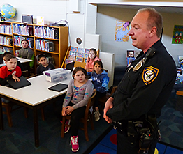 Police officer at Walter Miller ES