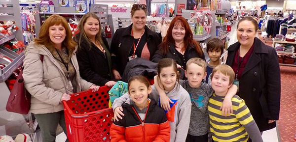 Miller students shopping at Target