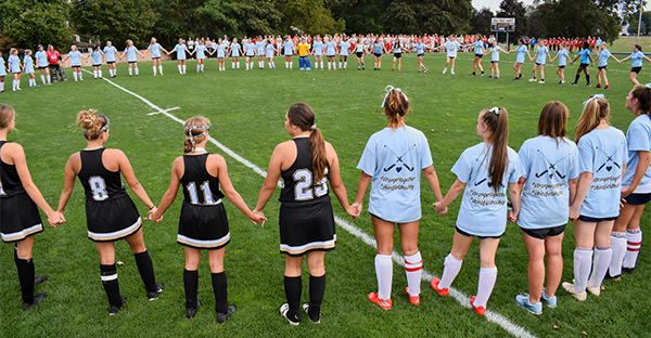 Memorial Service at a Neshaminy HS Field Hockey Game