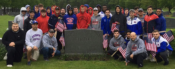 Redskins decorate veterans graves