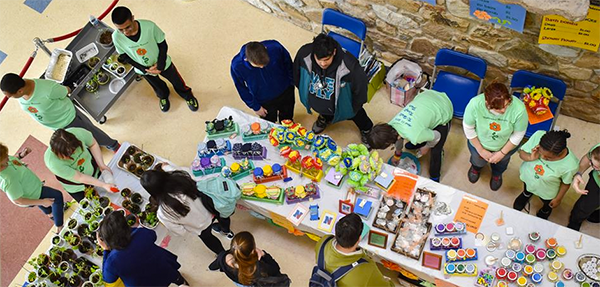 K-Hall Craft Fair view from above.