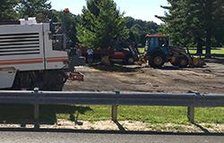 Parking lot work at Neshaminy High School