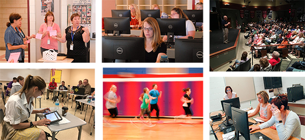 Teachers in professional development classes