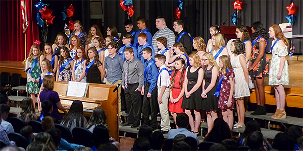 Poquessing Choir at the Move-Up Ceremony