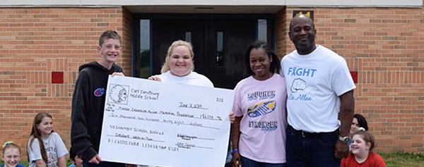 Check presentation for walkathon