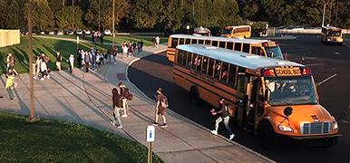 School buses at Neshaminy HS