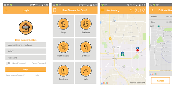 Here Comes the Bus app screenshots