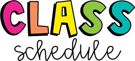 class schedule clipart 