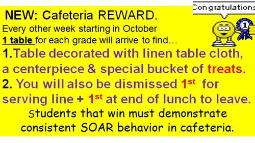 Cafeteria reward 