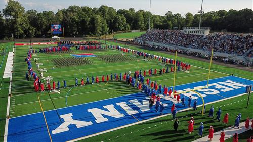 Graduates on the field