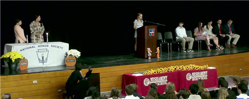 Stage at the induction ceremony